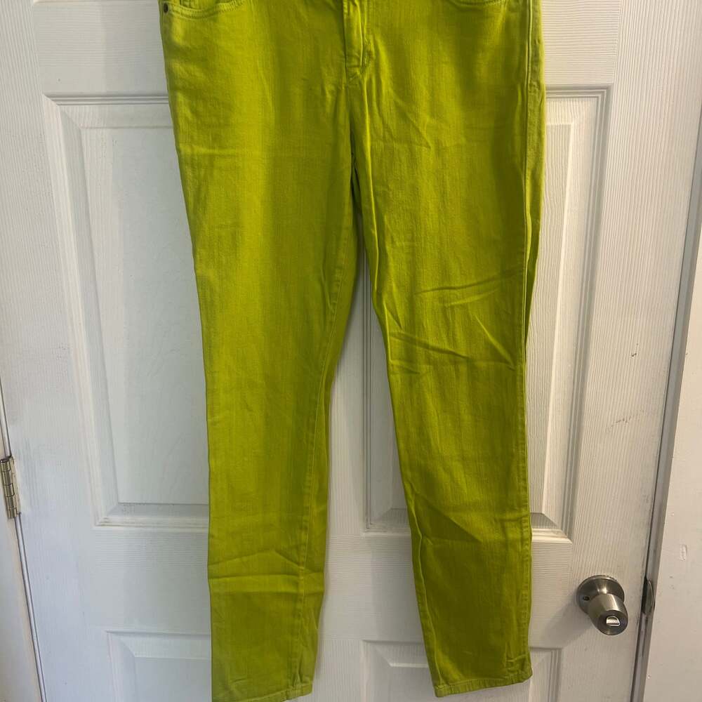 Michael Kors Izzy Skinny Lime Green Jeans Size 8